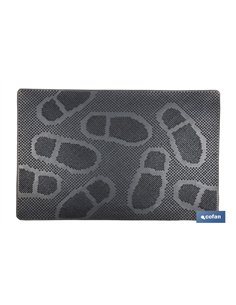 FELPUDO INTERIOR/EXTERIOR DE CAUCHO 40 X 60 X 0,8 CM DISEÑO CON HUELLAS