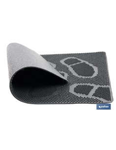 FELPUDO INTERIOR/EXTERIOR DE CAUCHO 40 X 60 X 0,8 CM DISEÑO CON HUELLAS 2