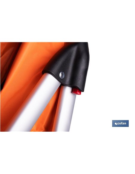 CARRO DE LA COMPRA NARANJA Y NEGRO ABATIBLE DE ALUMINIO CON 6 RUEDAS GIRATORIAS 53 L
