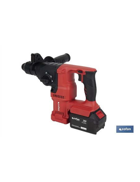TALADRO MARTILLO PERFORADOR SDS-PLUS A BATERÍA Li-ion 20 V 1150 RPM