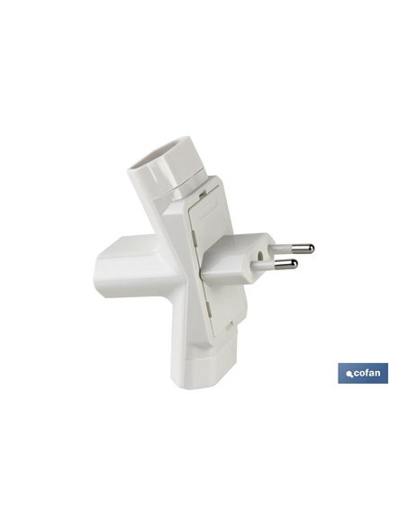 ADAPTADOR MULTIVIA 3 VIAS (10A-250V)