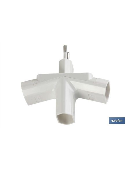 ADAPTADOR MULTIVIA 3 VIAS (10A-250V)