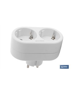 ADAPTADOR 2 VIAS FRONTAL SCHUKO (3.500w) 2