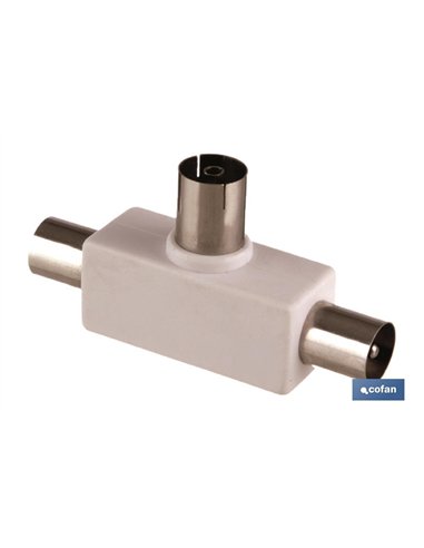 ADAPTADOR ANTENA T 1 MACHO 2 HEMBRAS