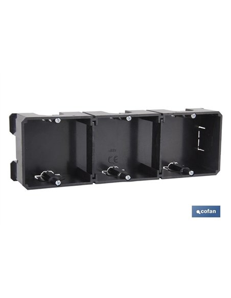 CAJA EMPOTRAR MECANISMOS 145X67X42 6 ENTRADAS TUBO Venta unitaria