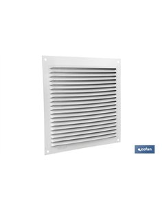 REJILLA DE VENTILACIÓN ALUMINIO BLANCO CON MOSQUITERA 17 X 17 CM venta unitaria