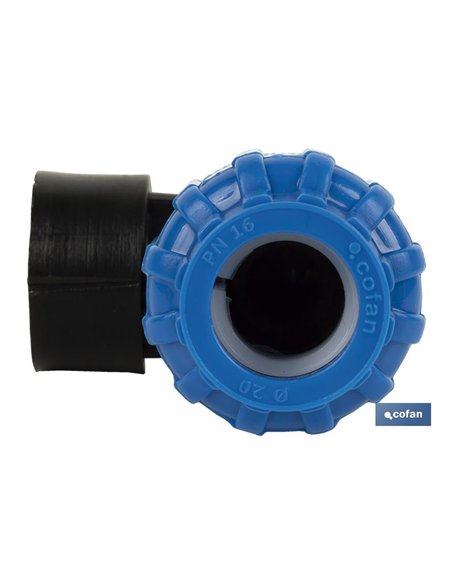 CODO 90° ROSCA HEMBRA PP PN16 63 X 1 1/2  VENTA UNITARIA