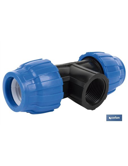 TE 90° ROSCA HEMBRA PP PN16 50 X 3/4 X 50  VENTA UNITARIA