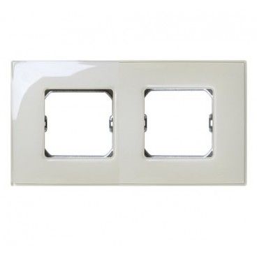 Moldura com 2 elementos marfim brilhante Simon 27 Neos 27772-31
