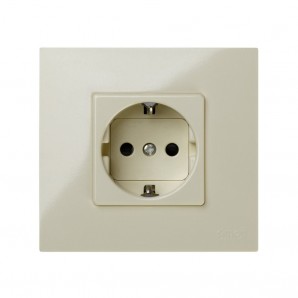 Base schuko monobloc embornamiento rapido marfil SIMON 2791432-031