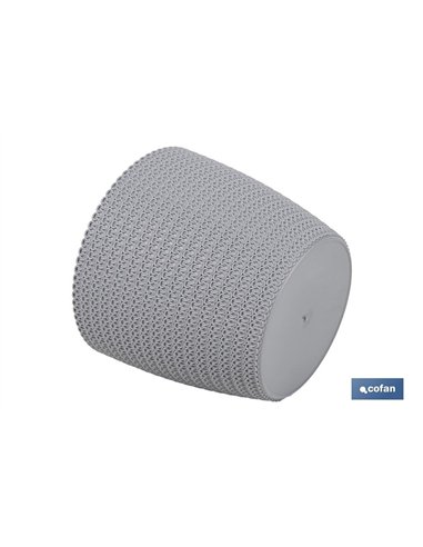 MACETA O MACETERO TRENZADA COLOR GRIS CLARO PP Ø 255 X 221 MM 8,5 L venta unitaria
