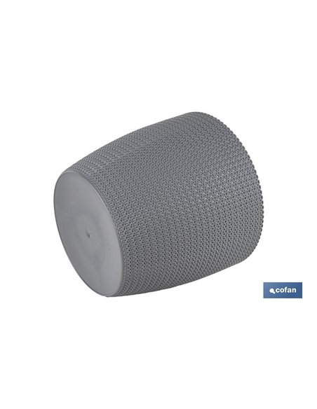 MACETA O MACETERO TRENZADA COLOR GRIS OSCURO PP Ø 359 X 315 MM 26,5 L venta unitaria