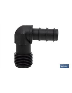 CONEXIÓN EN CODO 90º R.MACHO Ø16MM-1/2 Venta unitaria