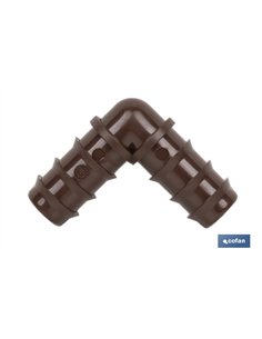 CONEXIÓN EN CODO Ø16MM (MARRÓN-MAX SEGUR. Venta unitaria 2