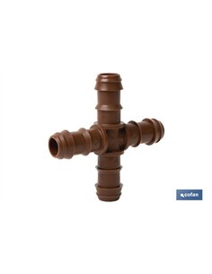CONEXIÓN EN CRUZ Ø16MM (MARRÓN-MAX SEGUR.) Venta unitaria
