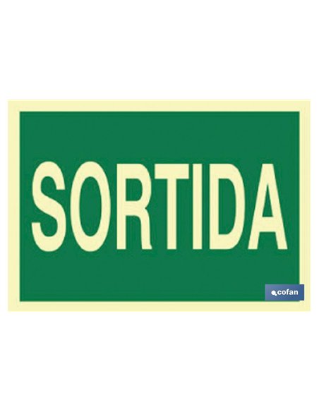 SEÑAL LUMINISCENTE 297X210MM.