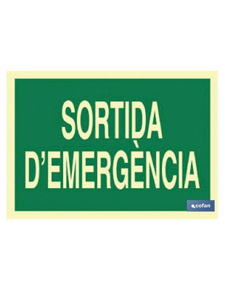 SEÑAL LUMINISCENTE 297X210MM.