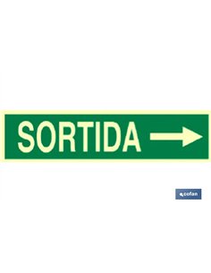 SEÑAL LUMINISCENTE 400X100MM.