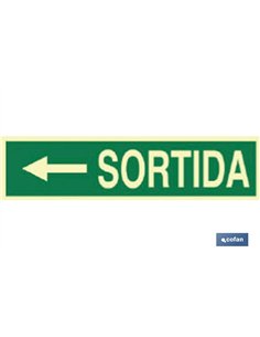 SEÑAL LUMINISCENTE 400X100MM.