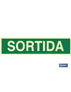 SEÑAL LUMINISCENTE 400X100MM