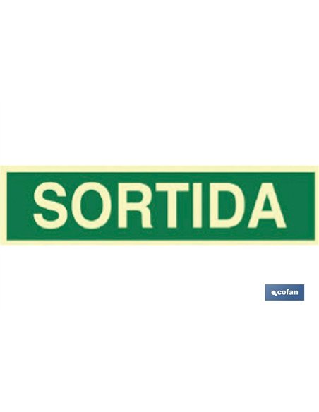 SEÑAL LUMINISCENTE 400X100MM
