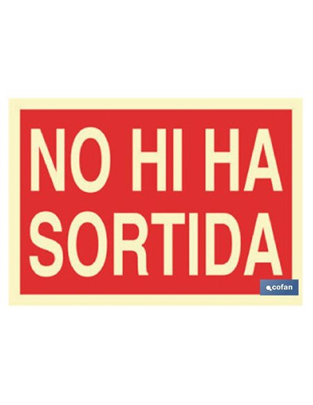 SEÑAL LUMINISCENTE 297X210MM.