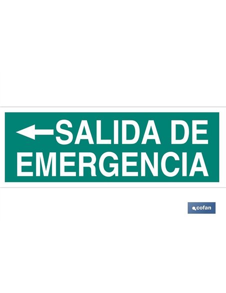 SEÑAL LUMINISCENTE 400X100MM.