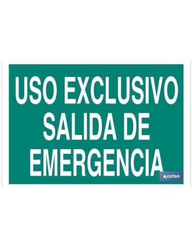 SEÑAL LUMINISCENTE 297X210MM.
