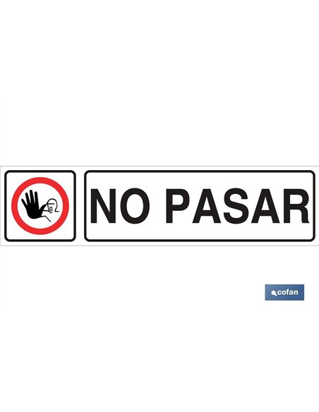 SEÑAL GLASSPACK ADHESIVA 250X62MM.