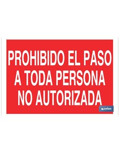 SEÑAL POLIESTIRENO 297X210MM