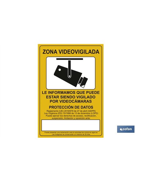 SEÑAL POLIESTIRENO 297X210MM