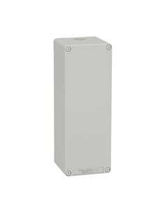 Scatola Schneider grigia vuota senza fori - materiale resistente, misure 30x20x10 cm.