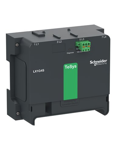 Módulo control SCHNEIDER G265 4 polos 100-250V para gestión eléctrica eficiente.