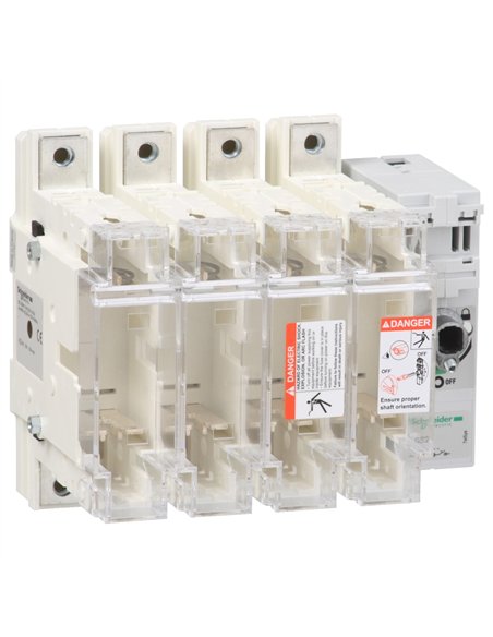 Interruptor secc. FUSIBLE 4X 160A - SCHNEIDER: FUSIBLES, 160 amperios, 4 polos.