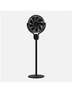 Ventilador De Pie Cadalso Negro 8vel 25w 9asp 45d Fijo/rotat.motor.dc,remoto 100/138x48x40cm