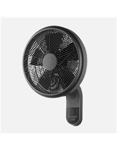 Ventilador Pared Aloha 50w Negro 3vel 5asp C/remoto Oscilante Y Orientable,temporiz.60x43x32cm 2
