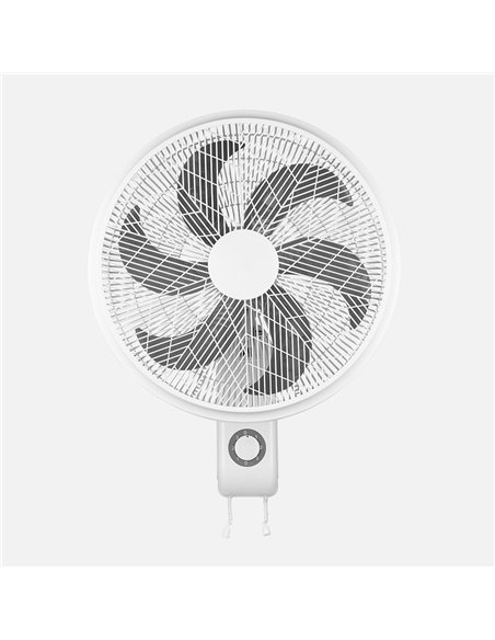 Ventilador Pared Amici 75w Blanco 3vel 6asp Oscilante y Orientab.65x52x30cm