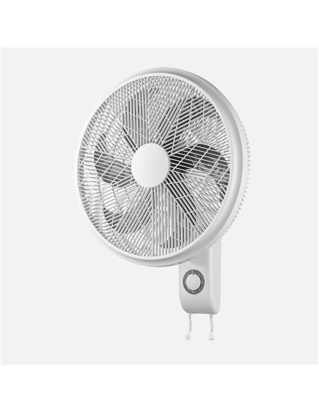 Ventilador Pared Amici 75w Blanco 3vel 6asp Oscilante y Orientab.65x52x30cm