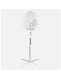 Ventilador De Pie Flip 45w Blanco 3vel 3aspas 40d Orientable.Fijo Y Rotatorio Regx48x48cm