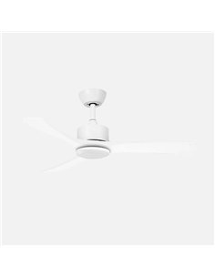 Ventilador Dc Hellin 18w Blanco 3aspas 6vel 106d Luz Opcional 2250l m300045006500Kk Remoto+memoria+temporizador 2