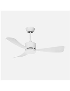 Ventilador Yeste DC 18w Branco 3 pás 6 velocidades 106d Luz opcional 2250lm 300045006500Kk Controle remoto + memória + temporiza