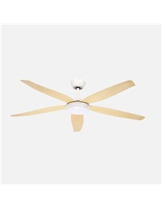 Altea DC Fan 24w White/Beech 5 Blades 6 Speeds 142d 2880 Lm 300045006500Kk Remote+Memory+Timer
