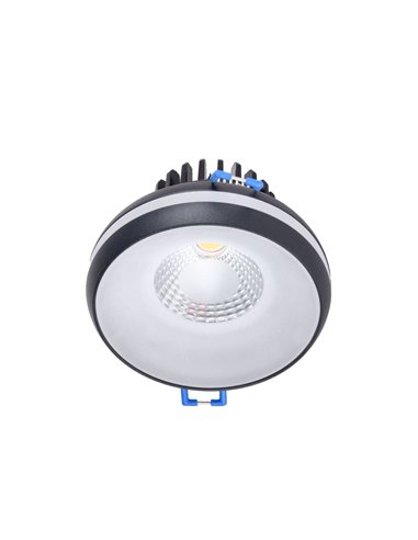 Foco LED empotrable 6W Dalai negro IPIP44