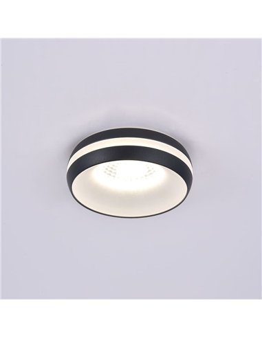 Foco LED empotrable 6W Dalai negro IPIP44