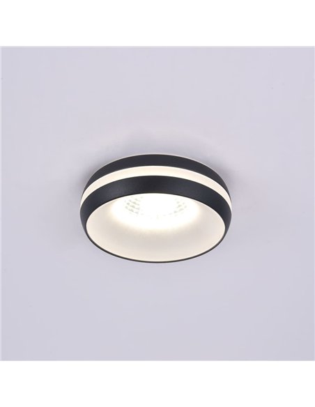 Foco LED empotrable 6W Dalai negro IPIP44