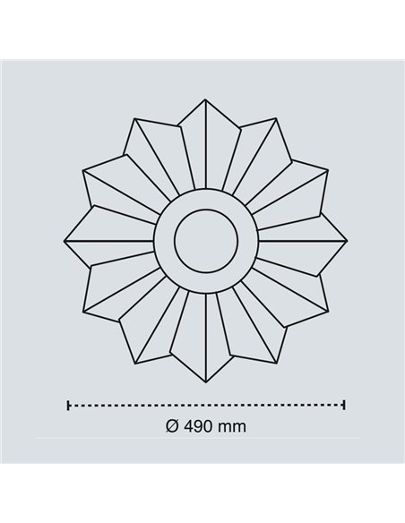 Plafón de techo LED Sun 60W 4300Lm CCT Dim Smart