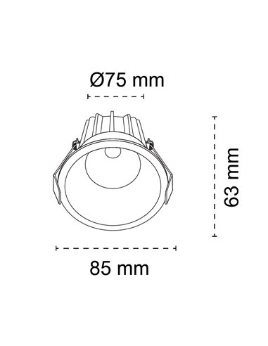 Modulo empotrable LED Samui 12W 1200Lm CCT
