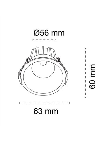 Modulo empotrable LED Nosy 8W 800Lm CCT