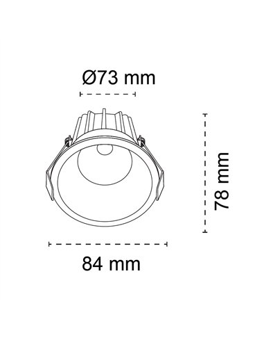 Modulo empotrable LED Nosy 12W 1200Lm CCT