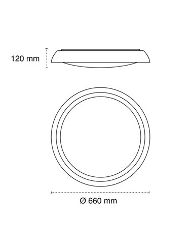 Plafón de techo LED Jan 40W 4650Lm CCT Dim